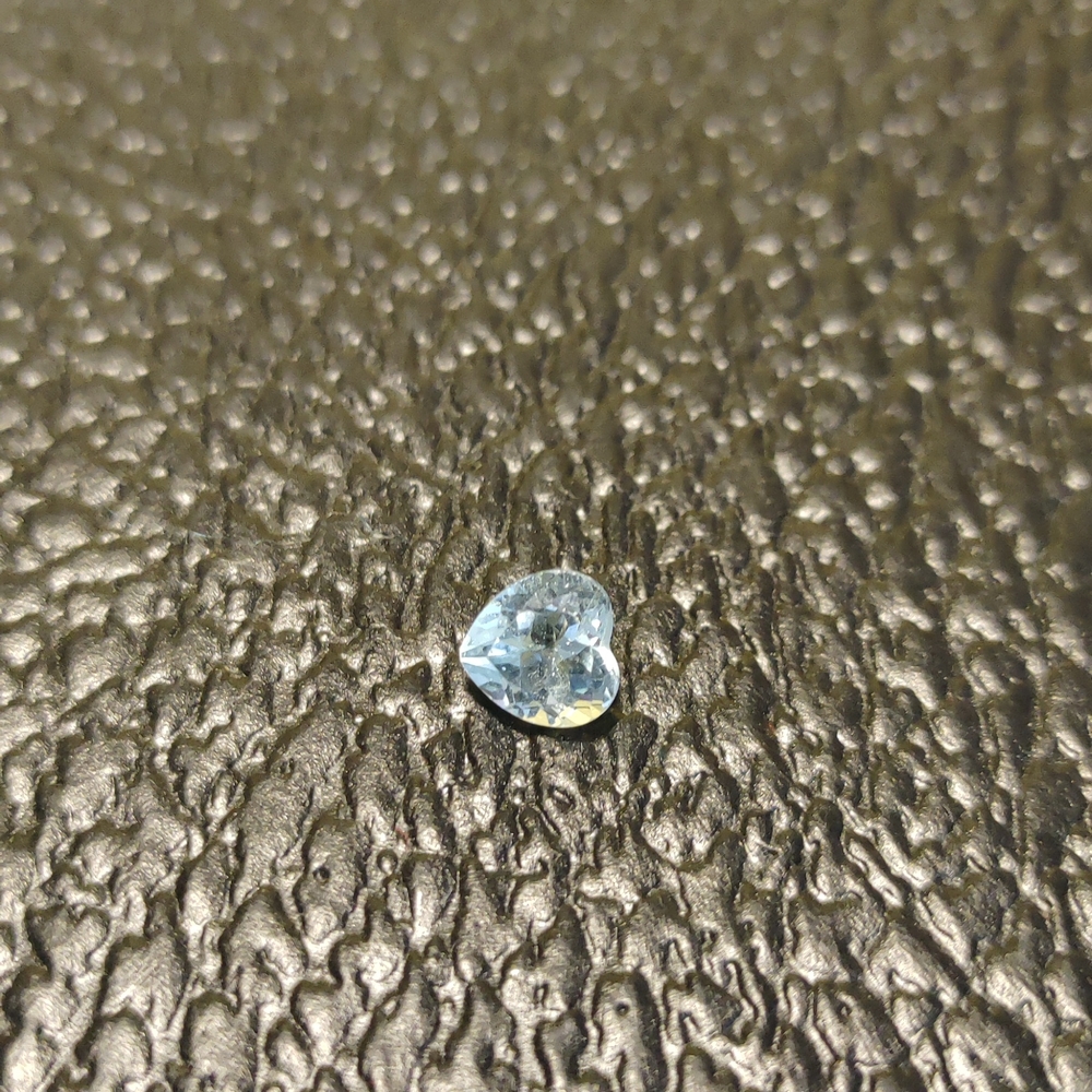 Faceted Heart Sky Blue Topaz Gemstone #151